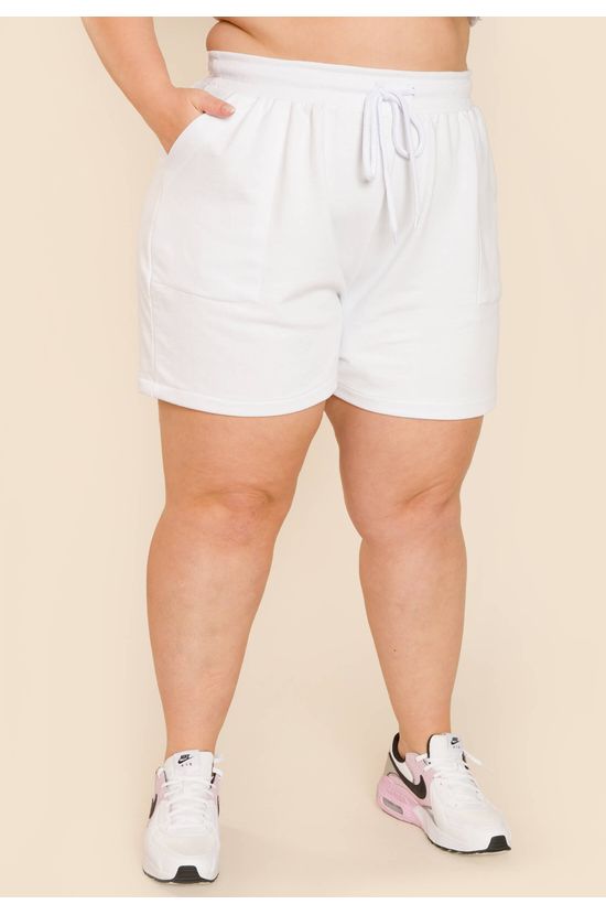 short branco moletom